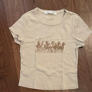 Altar'd State Tan Horse Graphic Tee